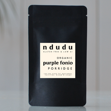 Load image into Gallery viewer, Organic Purple Fonio Porridge mix