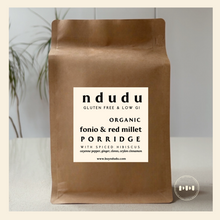 Load image into Gallery viewer, Organic Fonio &amp; Red Millet spiced Hibiscus Porridge (GLUTEN FREE)