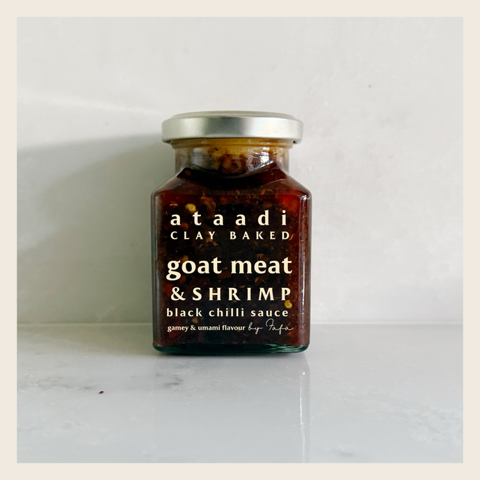 Goat Meat cubes & Shrimp Ataadi Chilli Sauce