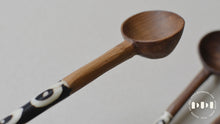 Load image into Gallery viewer, Kenyan Olive Wood &amp; Bone Batik design Deep Spoon (Set of 3)
