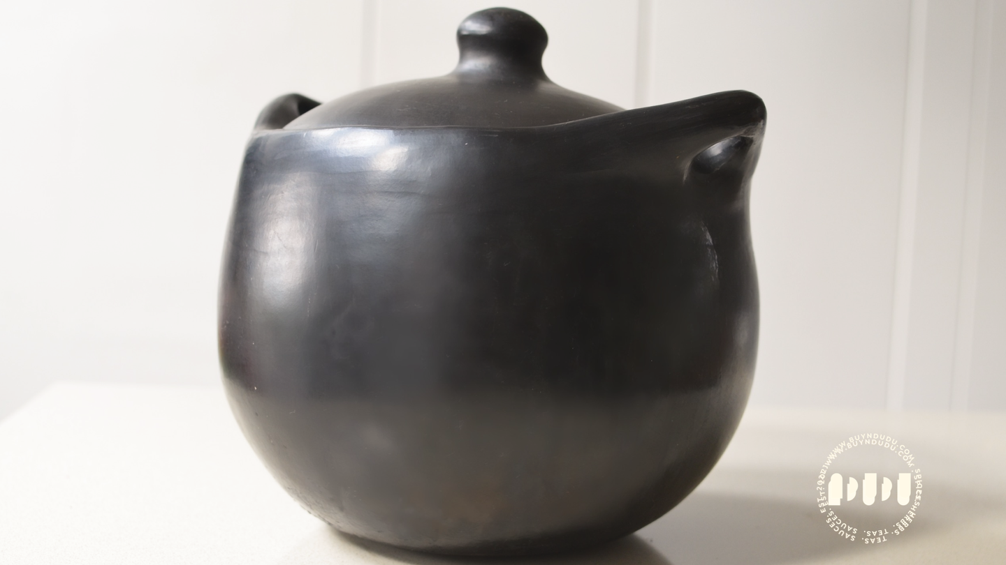 Handmade Black Clay Cooking Pot