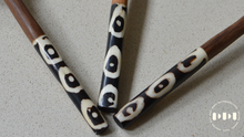 Load image into Gallery viewer, Kenyan Olive Wood &amp; Bone Batik design Deep Spoon (Set of 3)